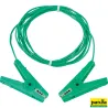 Cable de connexion terre 3 m, vert avec contacts en inox àCâble de jonction fils160990