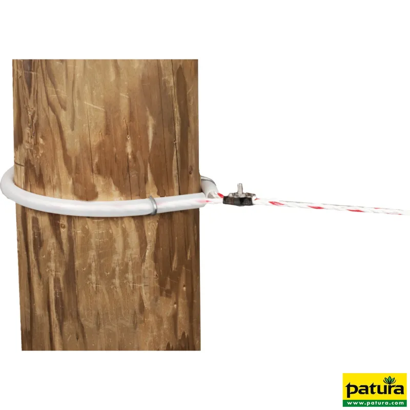 Gaine isolante plastifiée, blanc, pour fixation de cordes par 5mGaine isolante plastifiée161405