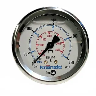 Manometre 250 bar 63MM 1/4"...