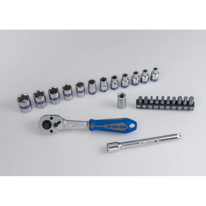 Coffret de douilles embouts 1/4"Coffret de douilles métriques et accessoires 1/4" - 25 pièces2525MRE