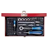 Coffret de douilles embouts 1/4" 51 piècesCoffret de douilles métriques et accessoires 1/4" - 51 pièces2551MR03