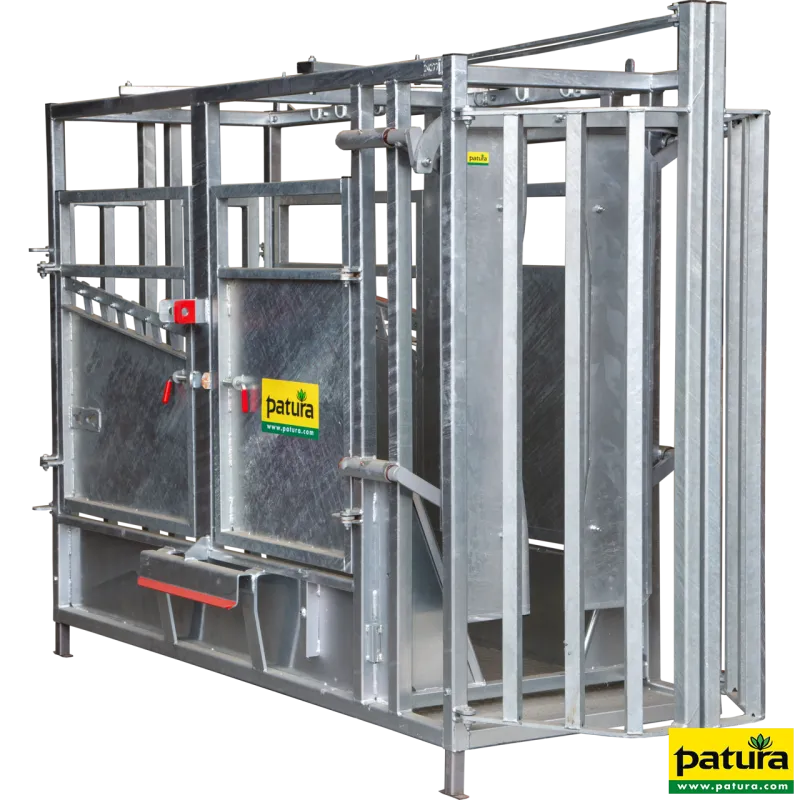 Cage de contention A 5000 galvanisée à chaudLa cage de contention et de parage pour les bovins de pâturage : la sécurité pour l’éleveur et l’animal302403