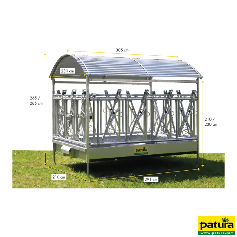 Râtelier rectangulaire à cornadis Sécurité 2,85 x 2,05 mLa solution idéale pour l’alimentation plein-air303536