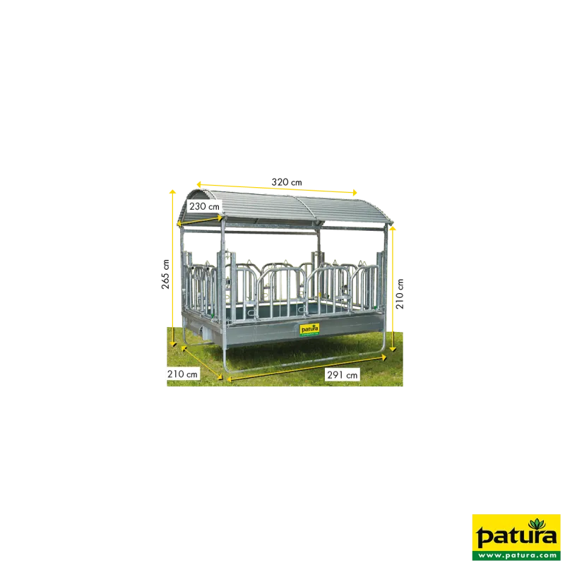 Râtelier rectangulaire avec cornadis suédois 3,00 x 2,00 mLa solution idéale pour l’alimentation plein-air303571