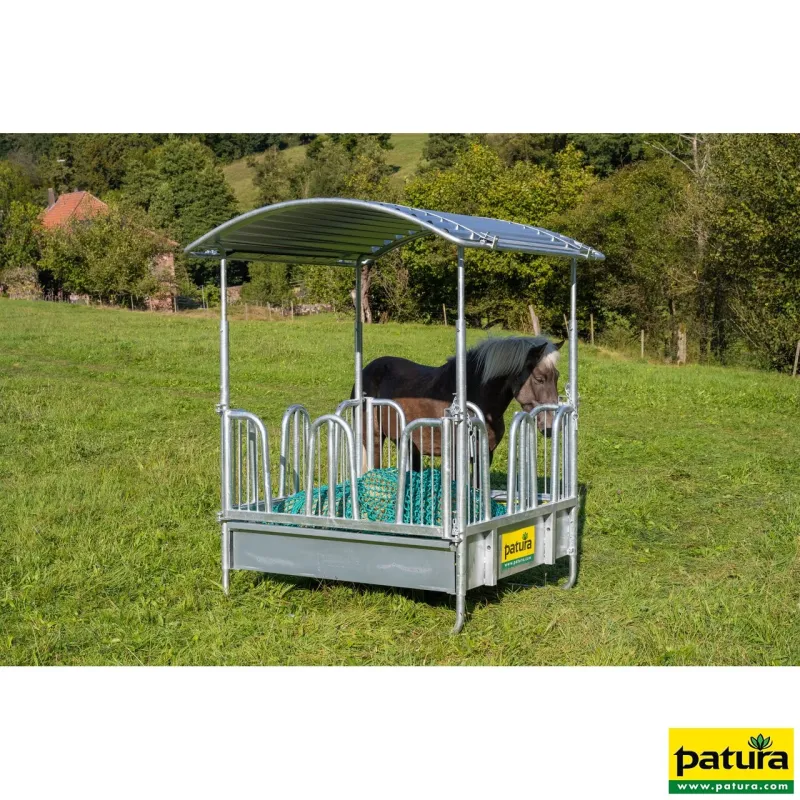 Râtelier carré avec cornadis Sécurité 8 placesL'approvisionnement optimal en fourrage pour les petits troupeaux303580