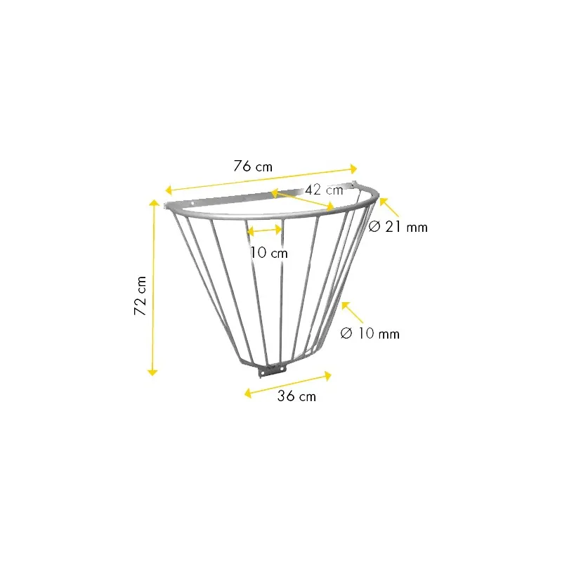 Ratelier mural, demi-cercleAvec le râtelier mural demi-cercle plus d'arêtes et d'angles vifs !332010