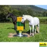 Brosse sur pilotis MaxiBrosse sur poteau MAXI, hauteur 1,50 m avec poteau sur platine jaune / vert / jaune334151
