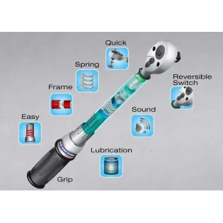 Clé dynamométrique 1/4"...