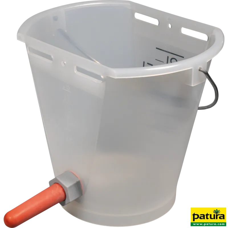 Seau à tétine 9 L, raccord sphérique, Tétine soupleSeau à tétine 9 L transparent, avec tétine souple et raccord sphériqueP361474