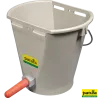 Seau à tétine gris 9 L, raccord sphérique, Tétine soupleSeau à tétine gris 9 L transparent, avec tétine souple et raccord sphériqueP361478