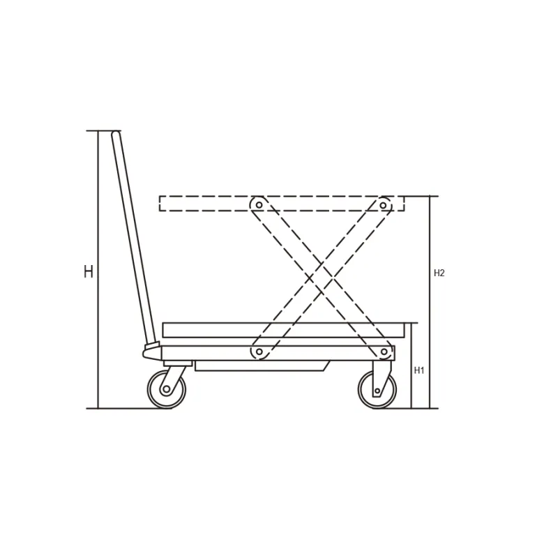 Table élévatrice manuelle 1000kgs simple ciseauxTable élévatrice King Tony : idéale pour charges lourdes jusqu'à 1000 kg9TYC11100AB