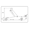 Cric à châssis extra long 20TCric hydraulique 20T King Tony, idéal pour poids lourds et bus.9TYE13120AB