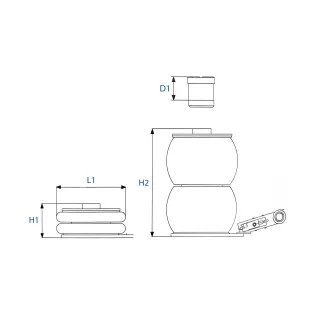 Cric pneumatique à 2...