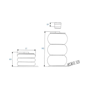 Cric pneumatique à 3...