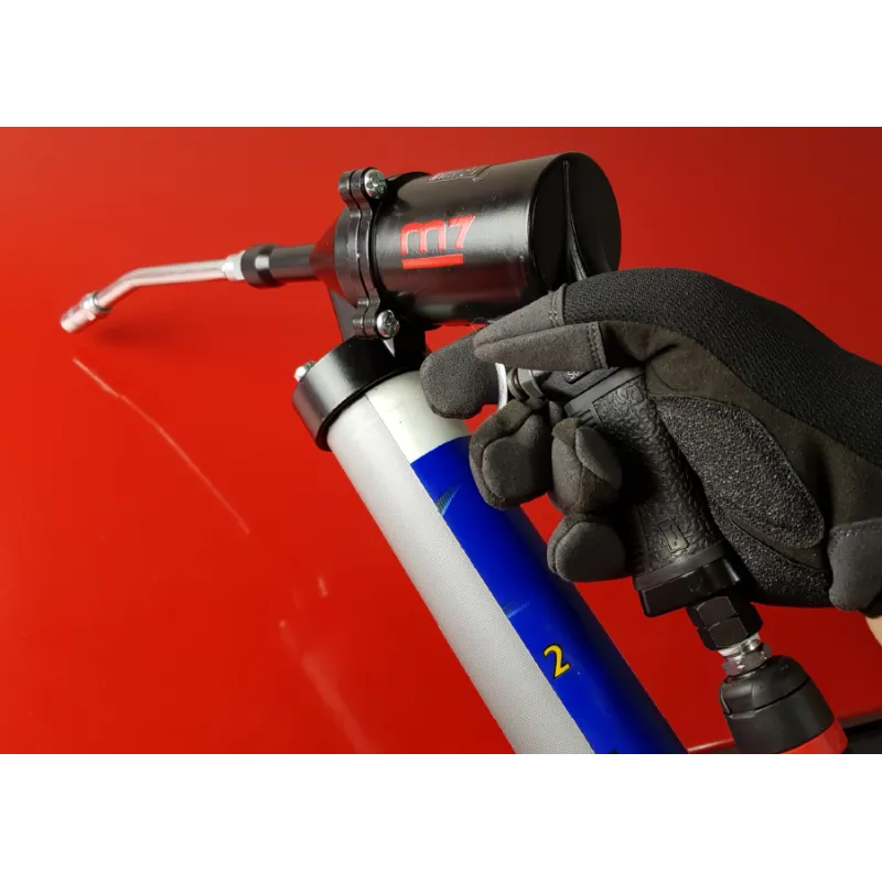 Pompe à graisse pneumatique, corps en aluminium M7Pompe à graisse pneumatique 400cc + flexible 300mmSG407