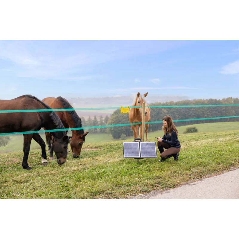 Sun Power S 4000 smart électrificateur 12 VL’AKO Sun Power S 4000 smart allie une puissance maximale à une technologie connectée. Avec une énergie de charge de 5,5 joules, une connexion au Cloud, une transmission mobile gratuite des données et sa source d’énergie solaire, il fournit une puissance maximale pour vos pâturages jusqu’à 35 km de long, à tout moment et en tous lieux !La batterie 12 volts fournie et le panneau solaire 40 watts non encore installé, associés à la gestion intelligente de la batterie et au circuit à faible consommation d’énergie, permettent un fonctionnement continu sans entretien pendant la principale saison de pâturage.372954