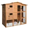 Maison pour pouleLe poulailler Kerbl Hobbyfarming allie stabilité, confort et fonctionnalité au plus haut niveau, avec un toit résistant aux intempéries, deux étages, des pondoirs et un nettoyage facile.Idéal pour un élevage de poules adapté à l'espèce dans votre propre jardin.82806